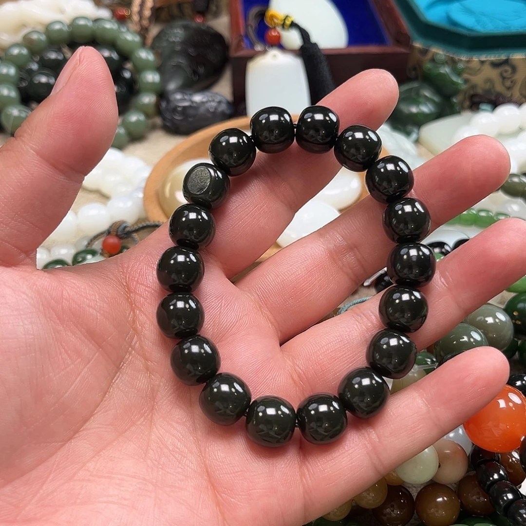 手链未镶嵌和田玉（糖玉）