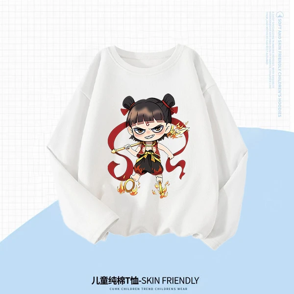 哪吒魔童闹海 儿童长袖短袖T恤国潮动漫男女童2025春秋新款T恤