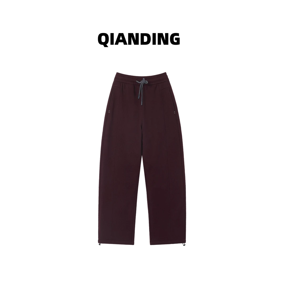 【QIANDING】“鹅绒弯刀裤”内胆弯刀可束脚休闲裤254523