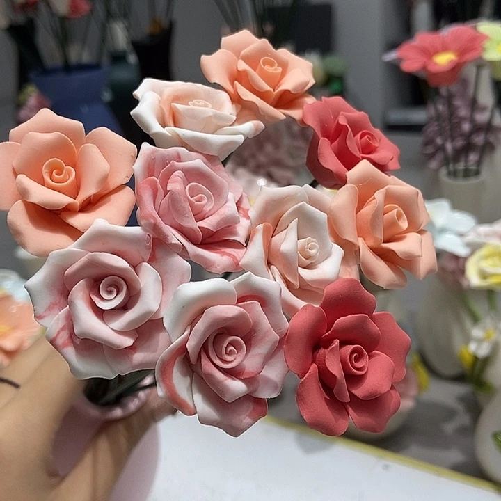 陶瓷纯手工捏花设计