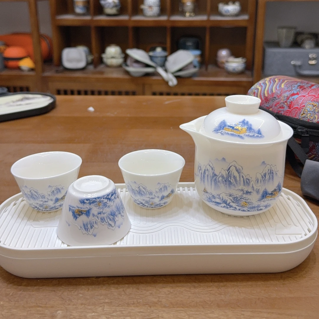 AS020 风雪一壶三杯带茶盘 带包