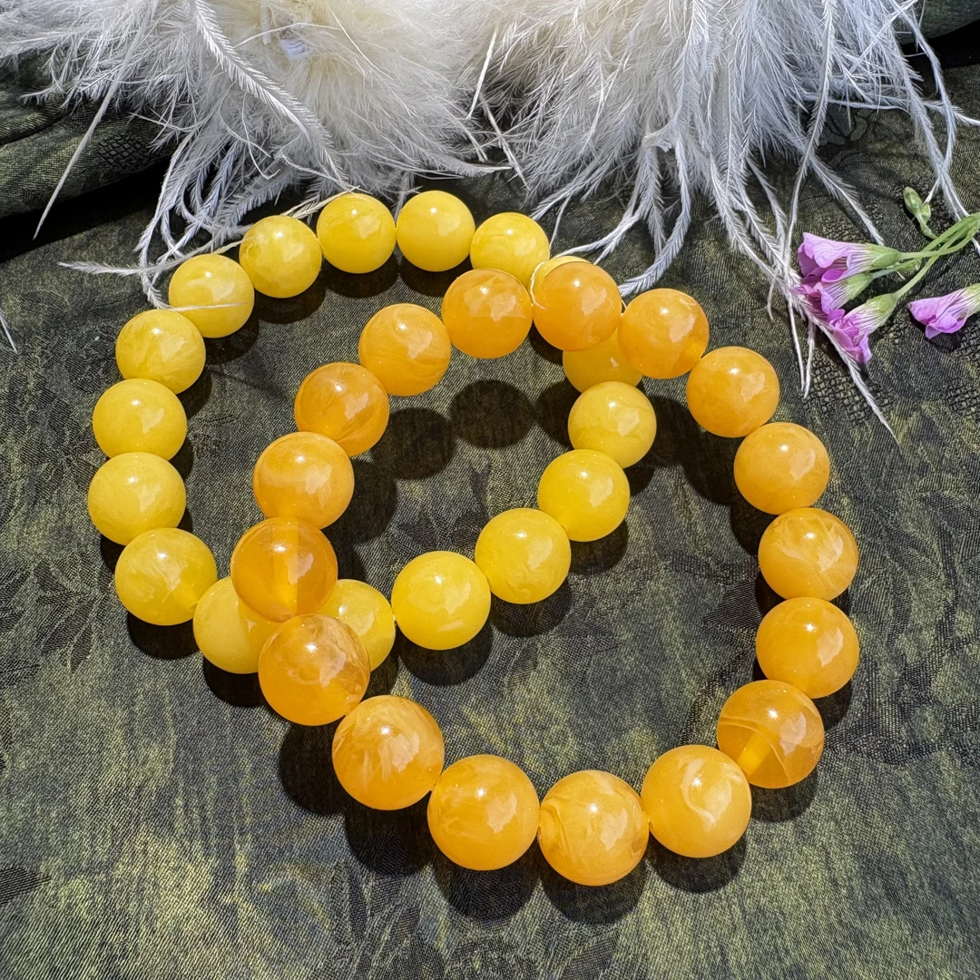 S30122波斯新蜜  12mm单圈圆珠手串