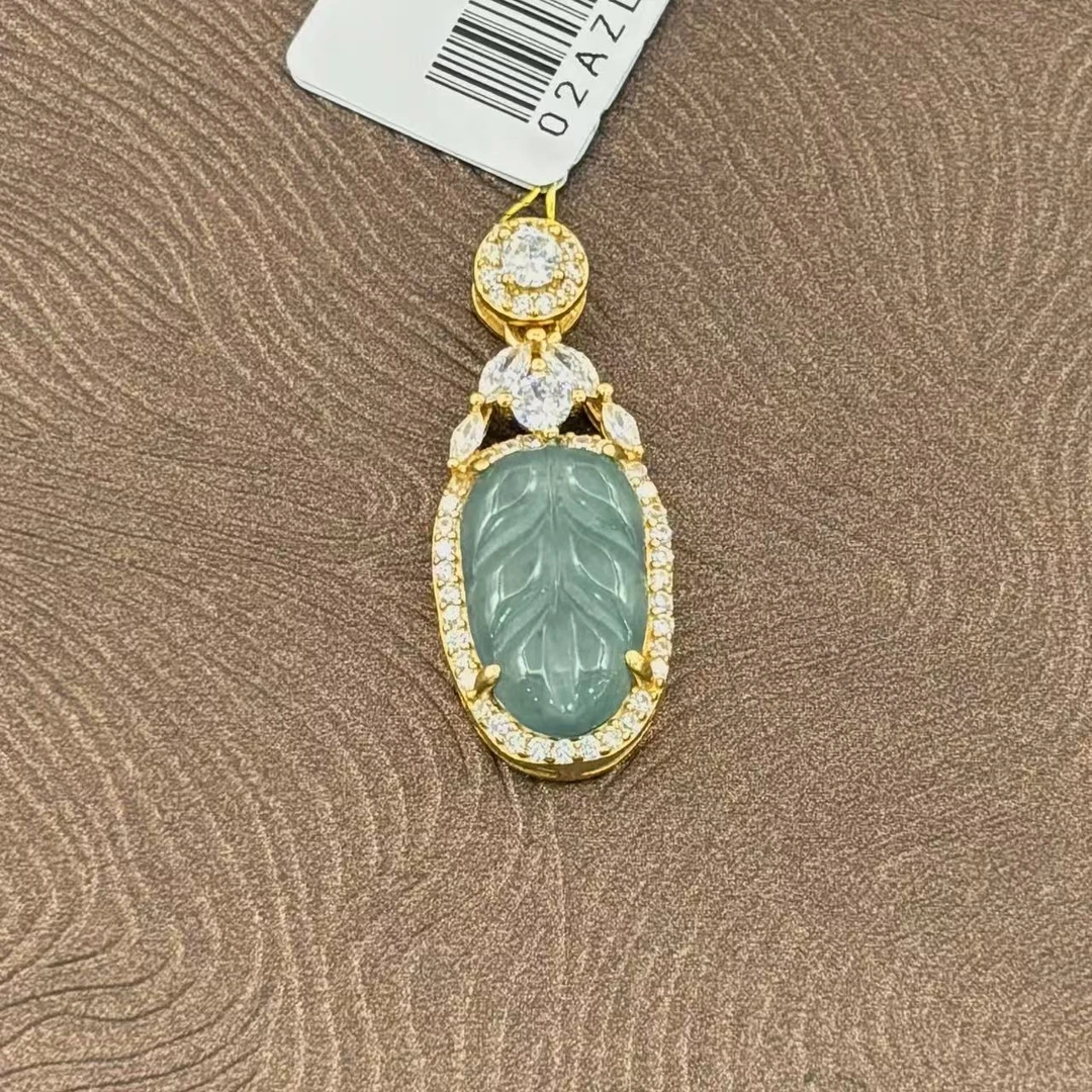 老卢珠宝翡翠小叶子吊坠时尚款多样性发货其一02A