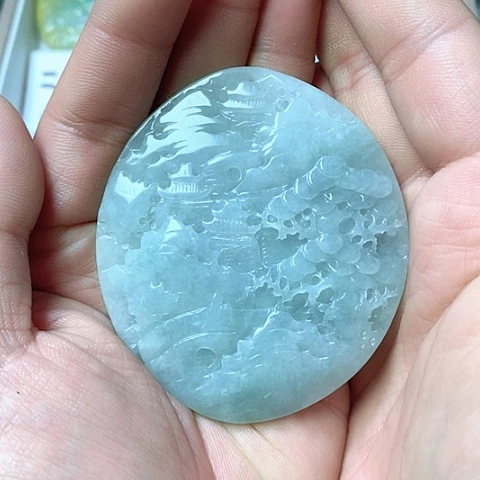 翡翠颈饰未镶嵌天然缅甸翡翠a货