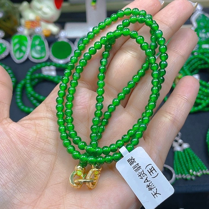 翡翠未镶嵌颈饰不****1翡翠高冰冰阳绿4