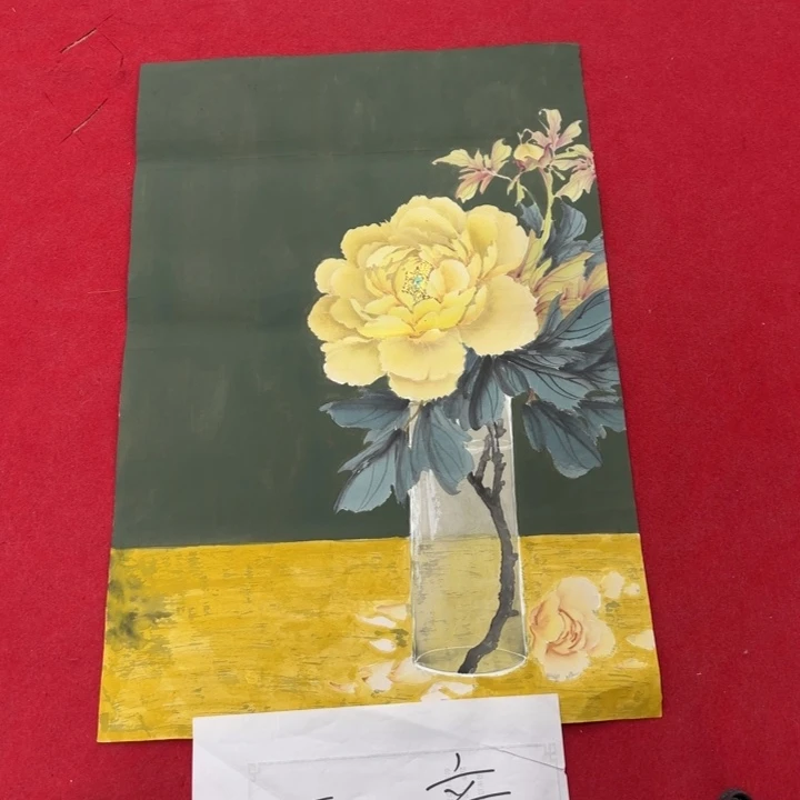 国画花鸟等图案为一体而