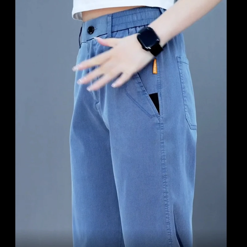 垂顺抗皱直筒休闲裤春夏男士舒适百搭宽松商务长裤潮流阔腿裤子男