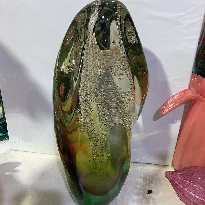 琉璃琉璃花瓶高35口15