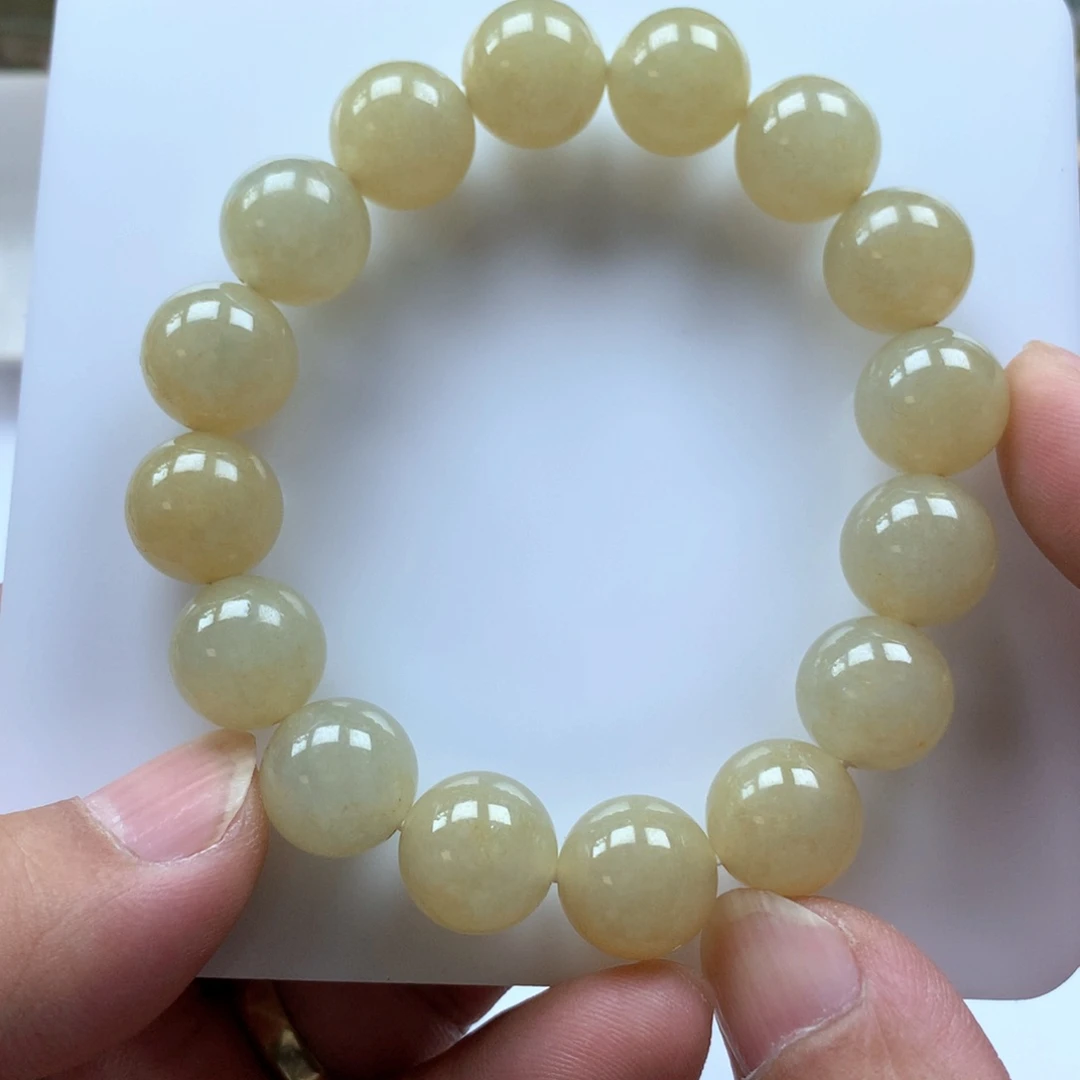 未镶嵌手串翡翠吉**意缅甸天然翡翠手串13.3卡