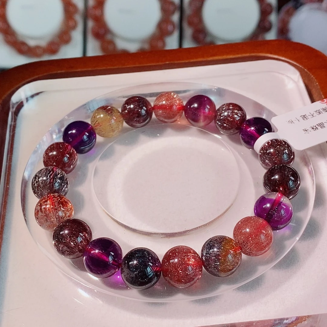 水晶手链未镶嵌黑加仑超七