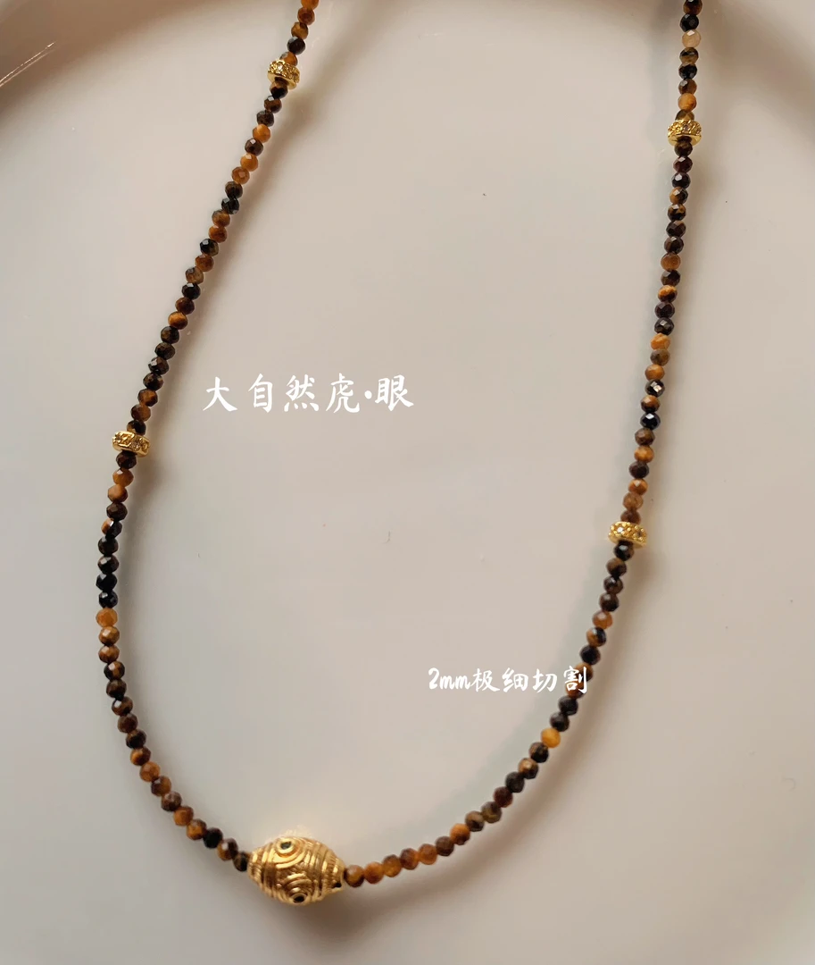 铜合金锆石项链 重工强保色项链