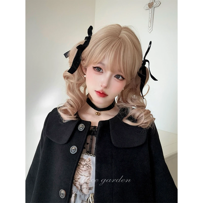 AG假发女短发网红『软糖甜心』古早娃娃doll感虎口夹双马尾jk头套
