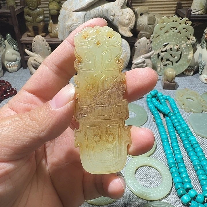 高***率和田玉（糖玉）未镶嵌挂件