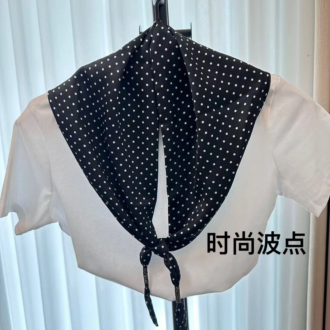 2025薄款洋气小坎肩春夏时尚外塔三角巾