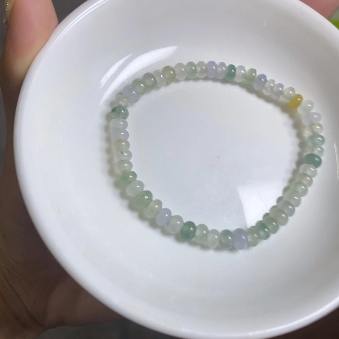 翡翠未镶嵌手链算盘卡5