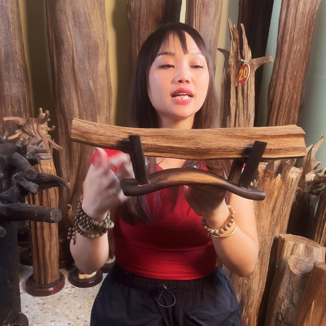 沉香碎屑沉香天然沉香原材料摆件➕底座