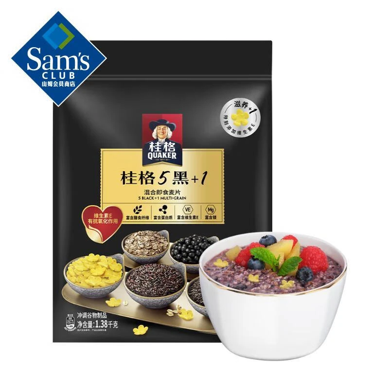 桂格 5黑+1混合即食麦片 1.38kg 1.38kg燕麦米