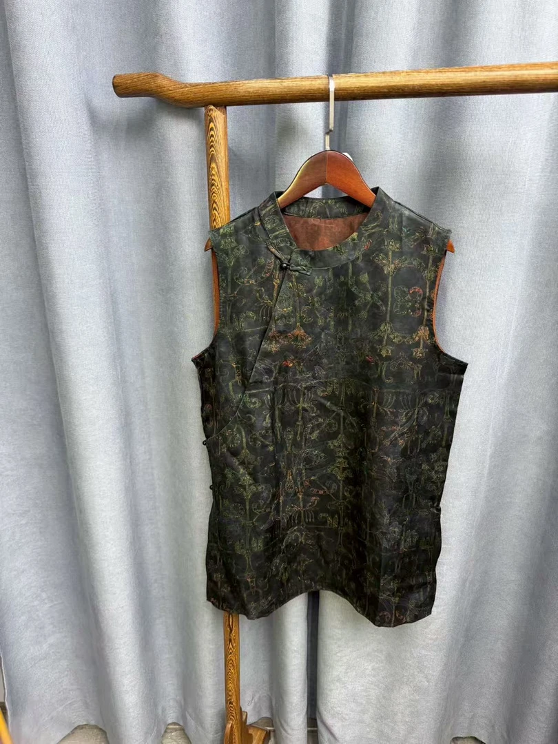 (瑕疵)夏季新款时尚简约新中式桑蚕丝奥黛提花上衣女L599