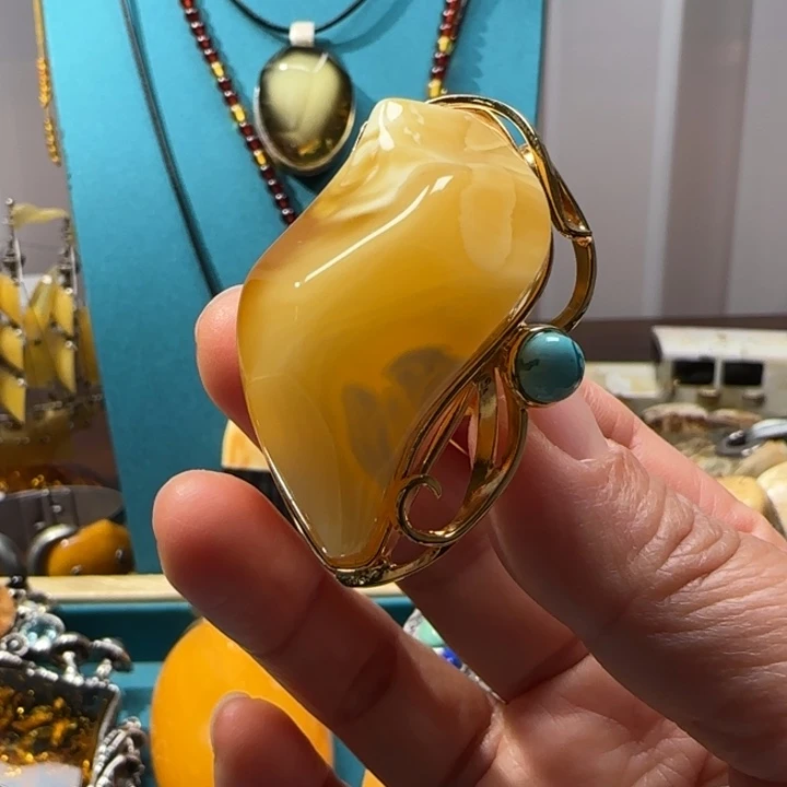 琥珀未镶嵌手链波兰设计款琥珀蜜蜡