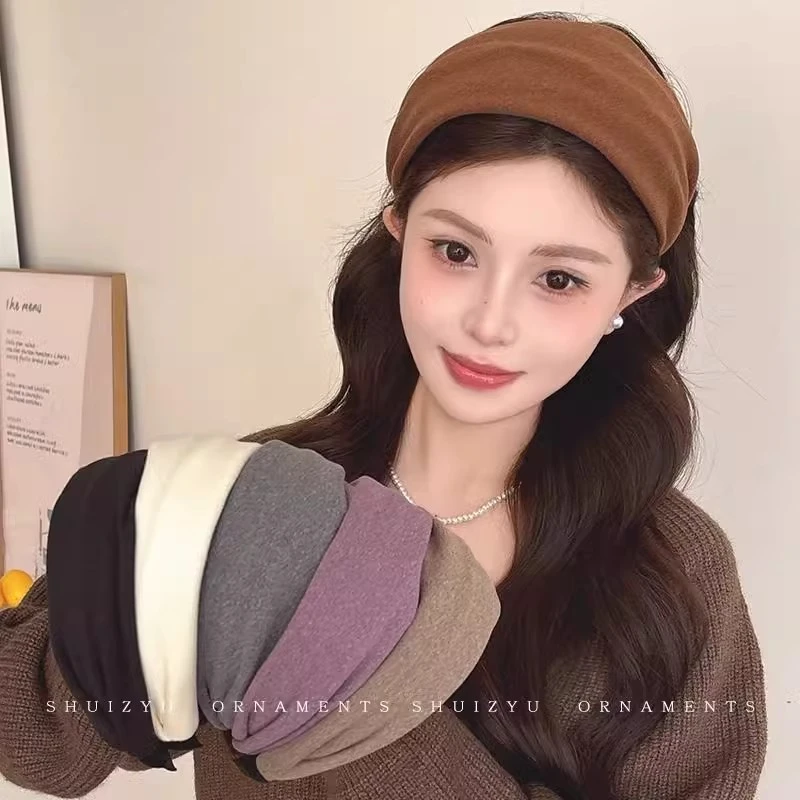 法式宽边发箍女简约百搭头箍增高颅顶发卡小香风黑色网红发卡发饰