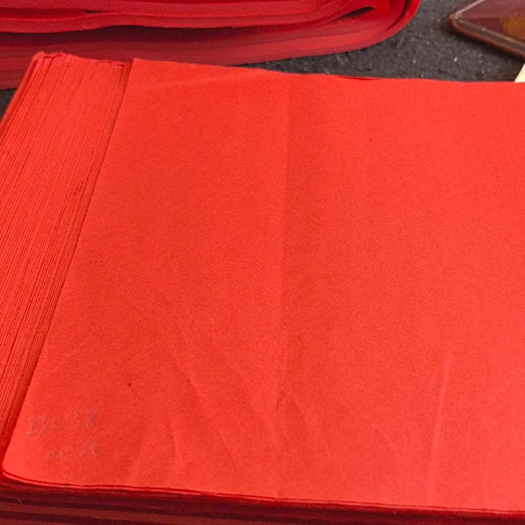 处理23X138双面红生宣100张