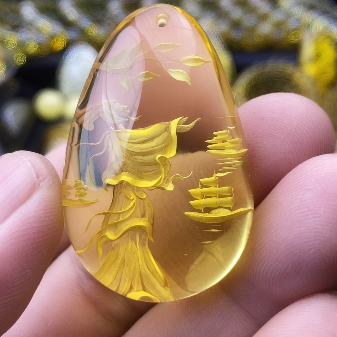 金珀未镶嵌吊坠(不含链)