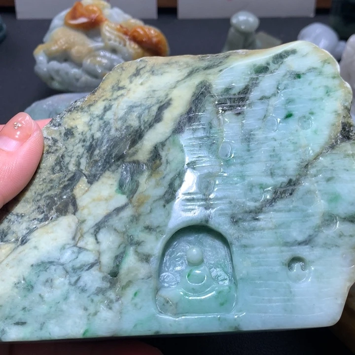 翡翠未镶嵌颈饰保真天然A货翡翠