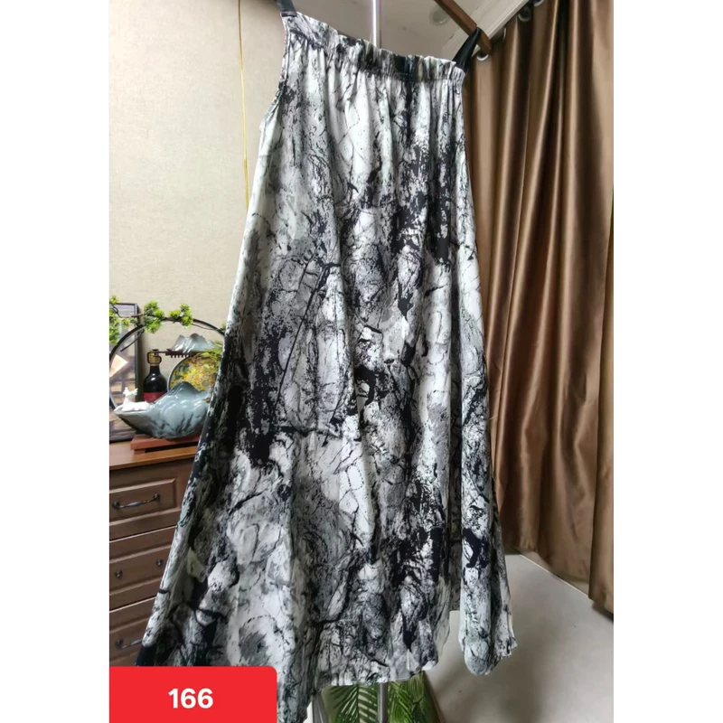 166/水墨画晕染风宽松气质吊带 C