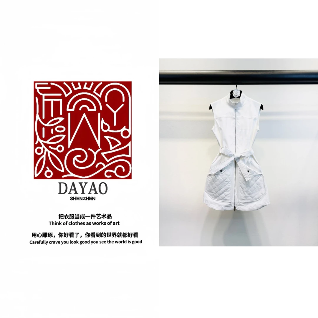 「DAYAO」25s 街头风女款春夏轻奢连衣裙纯色印花休闲风格WYS25211