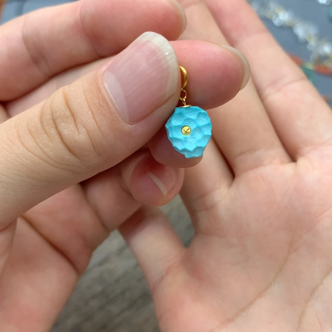 18K金镶嵌绿松石绿松石