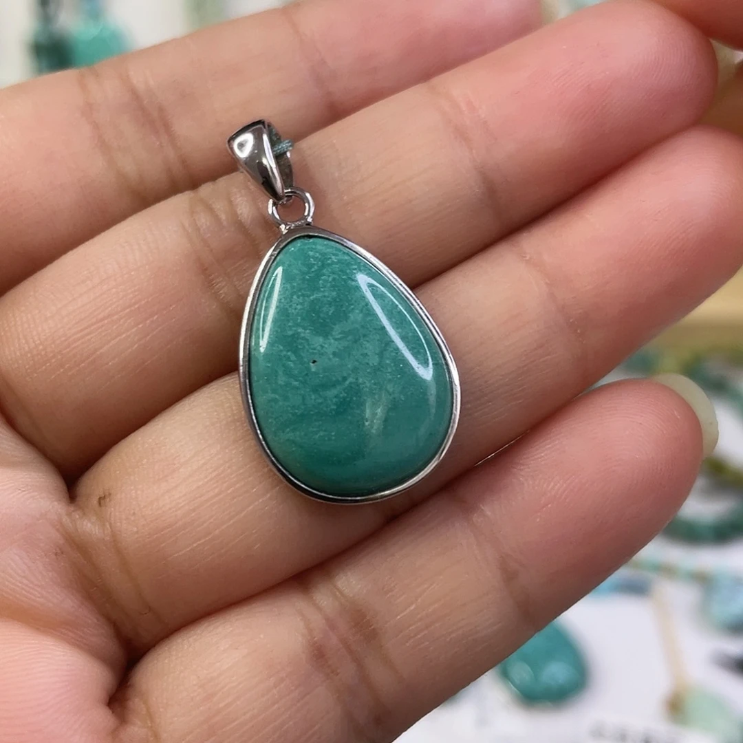 绿松石银S925镶嵌珠宝奇石