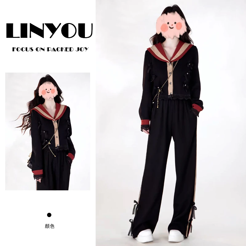 轻熟风气质时尚套装女2025年春秋夏新款休闲百搭上衣长裤两件套潮