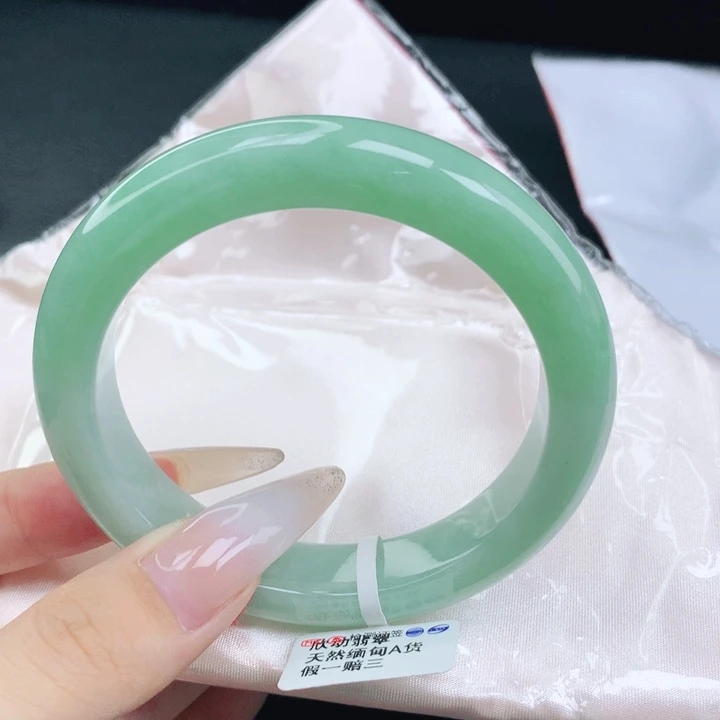 翡翠未镶嵌手镯59-60圈口