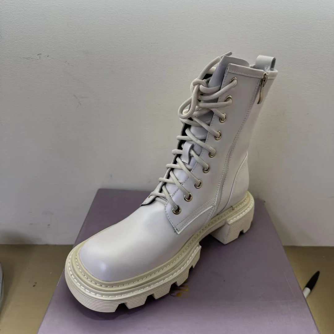 露露严选手工真皮时尚短靴女现货断码175