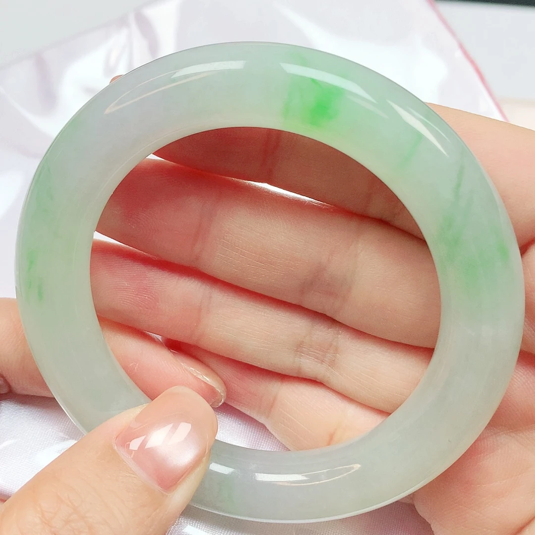 翡翠未镶嵌手镯抖音258