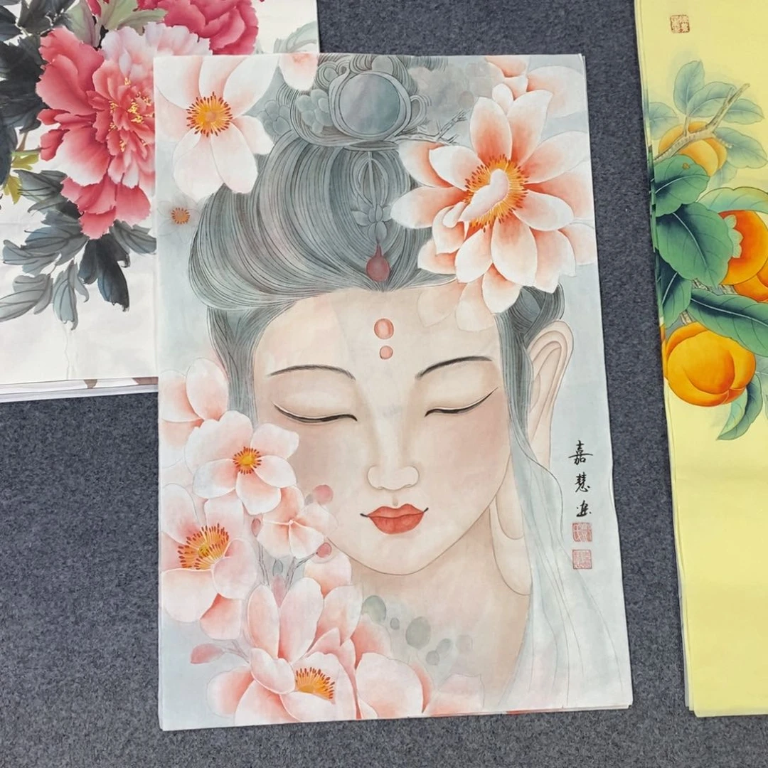 国画尺寸四尺三开68✖️46精品手绘画