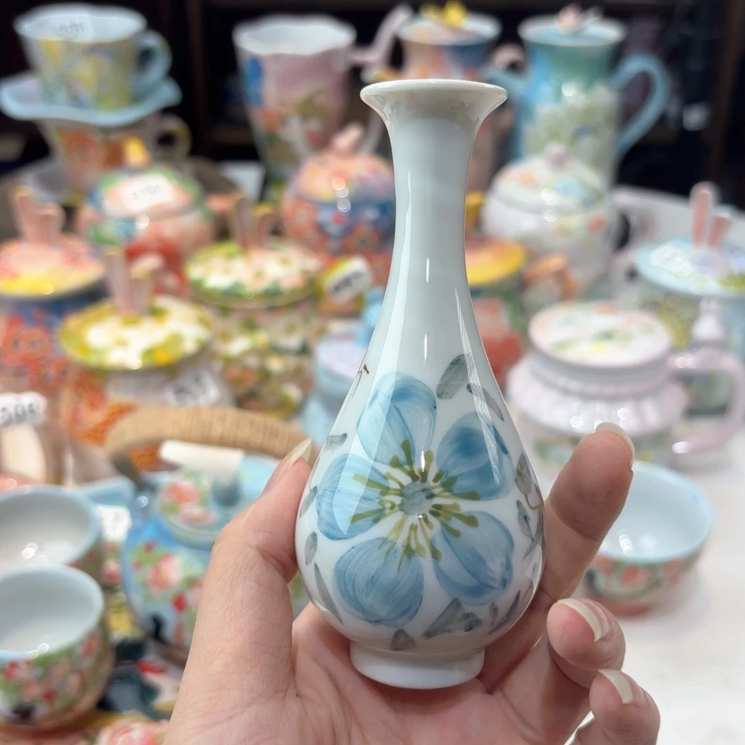 景德镇手绘高温釉下彩陶瓷茶具