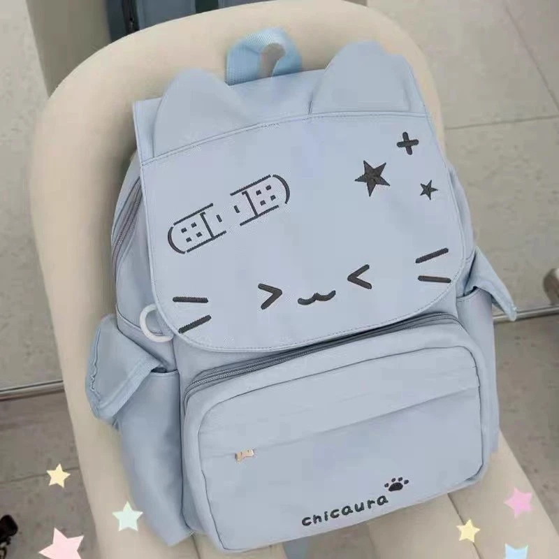 2025新款韩系可爱猫咪双肩包女大学生时尚潮流背包大容量痛包