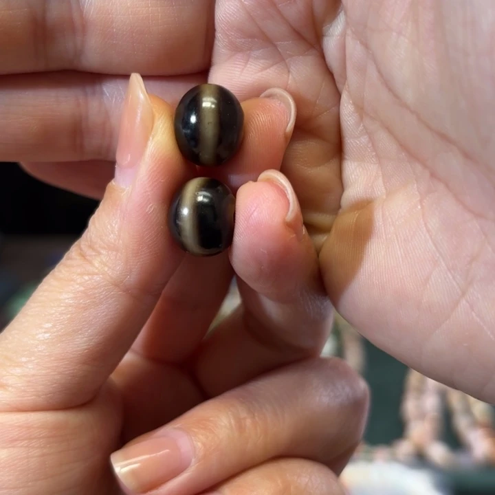 玛瑙/玉髓颈饰未镶嵌玛瑙一对