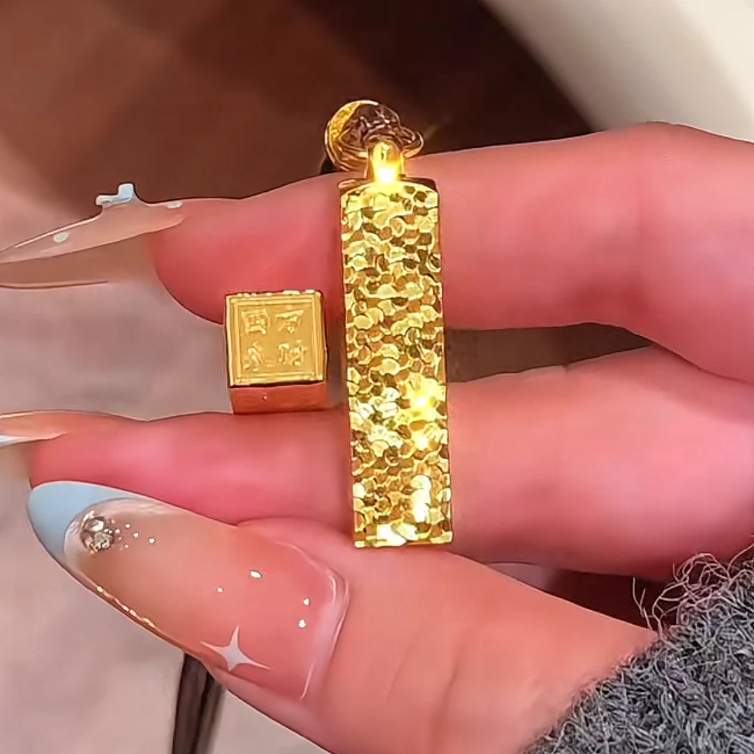 铜吊坠 燃力金太阳专属【DZ002】镀真金24K 碎冰冰四方来财单吊坠