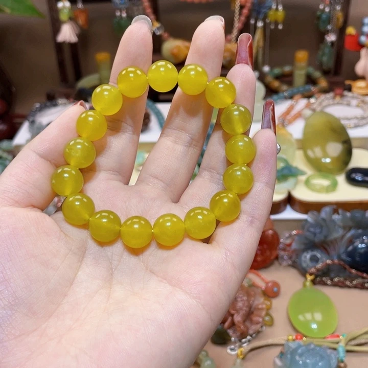 蛇纹石玉手链未镶嵌