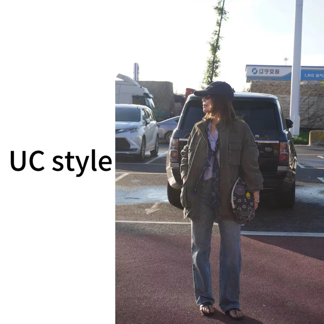 UC21重工工装风牛仔外套主播穿S码