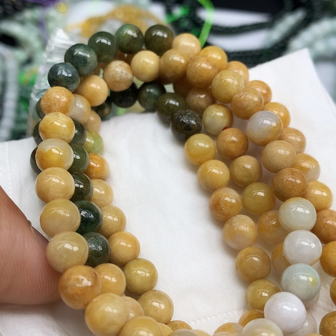 翡翠未镶嵌套链翡翠