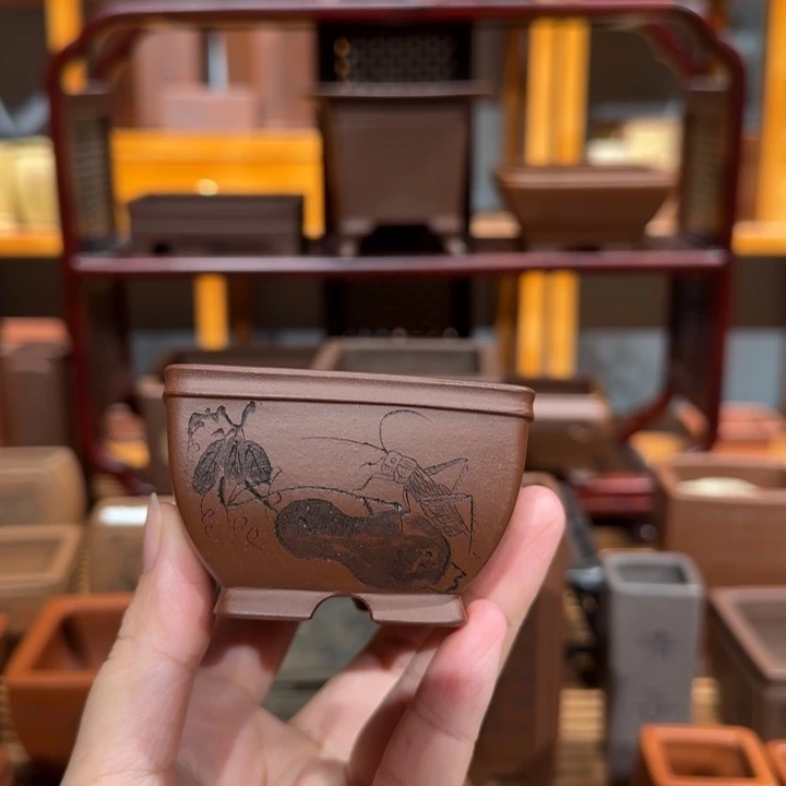 紫砂花盆大****）全手工制作