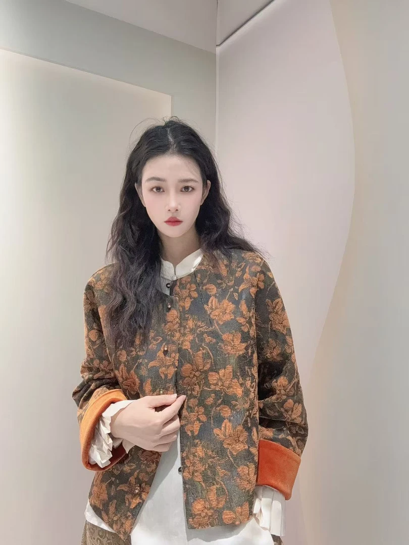 九月    秋意浓   新款新中式国风长袖外套中国风外套女
