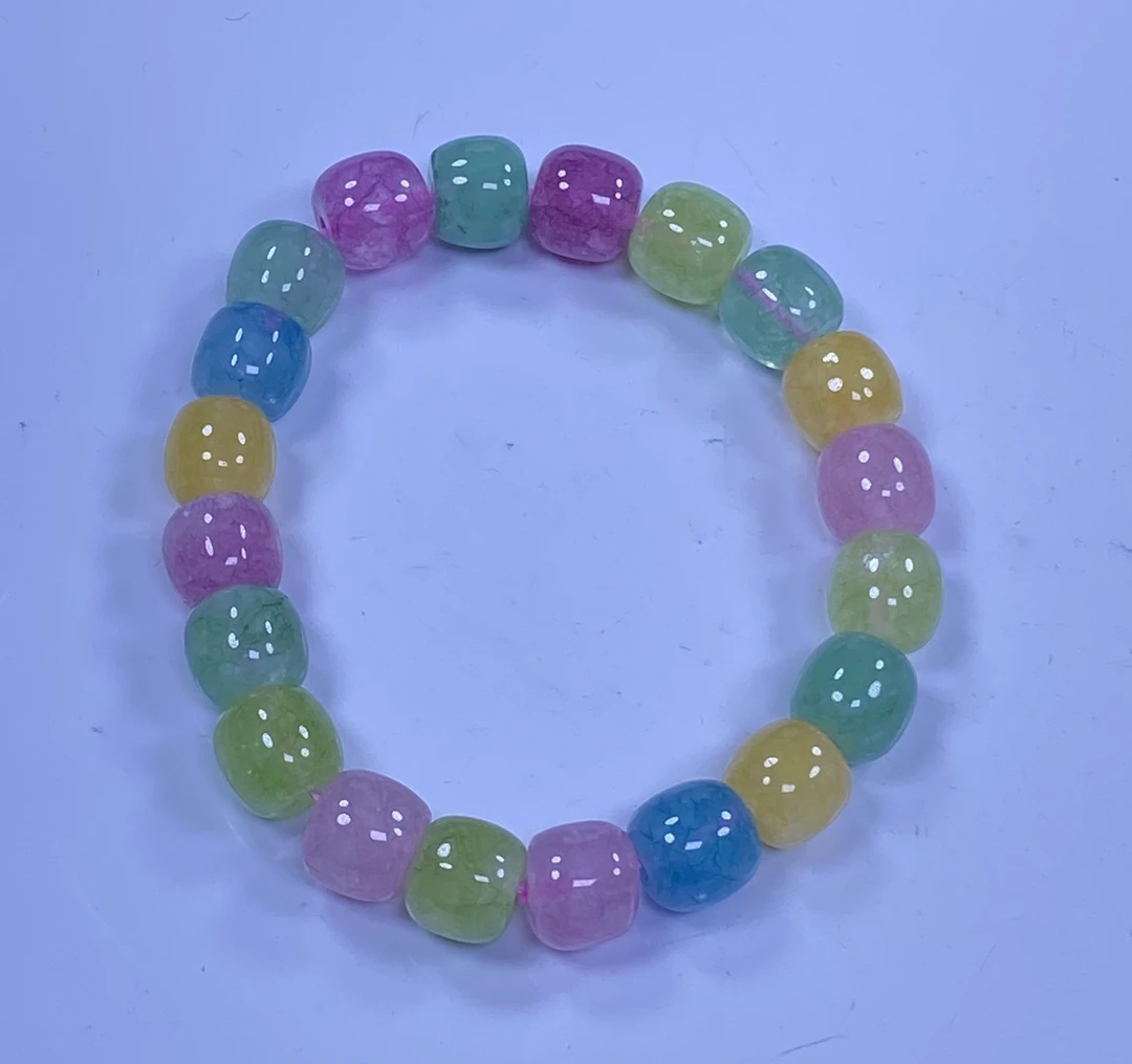 彩羽毛10mm老型手串发一条I05