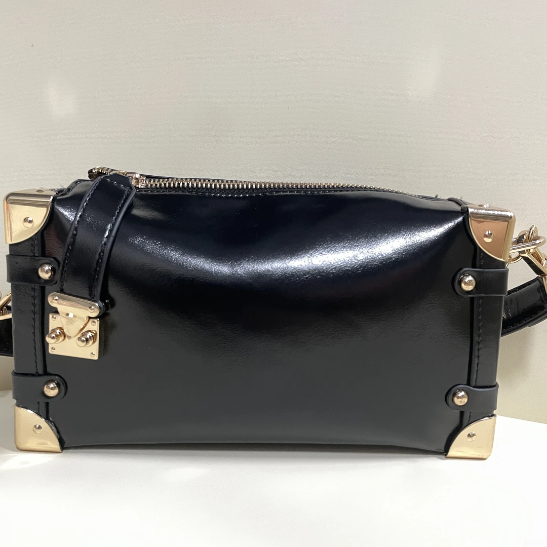 时尚潮流真皮女包小手提包 0356 黑色