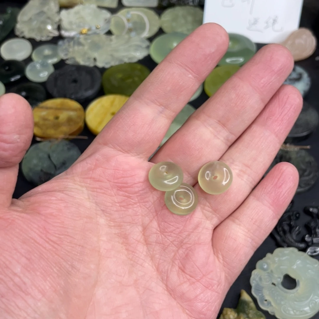 =***=岫玉未镶嵌颈饰手链