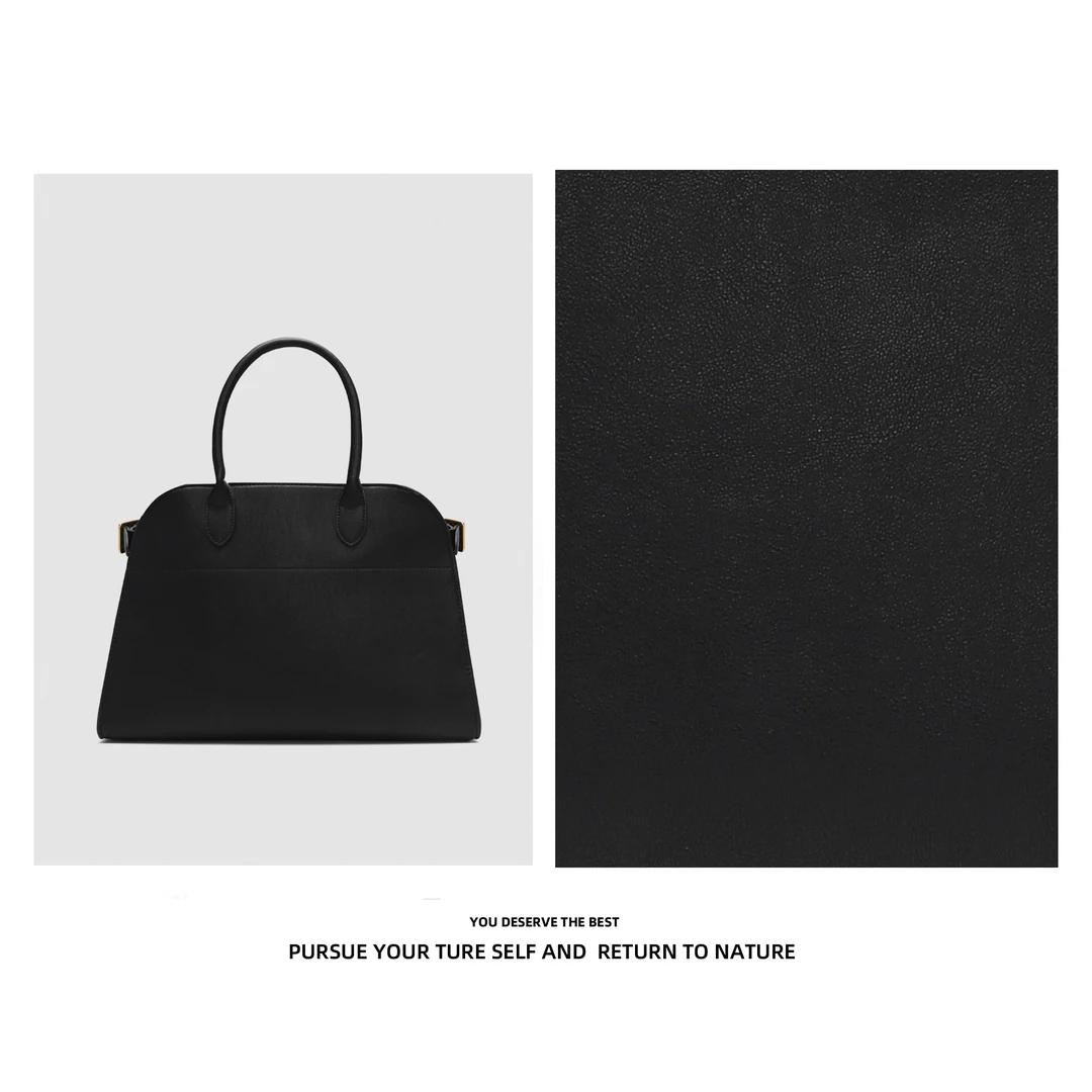 2024新款潮流时尚高奢百搭手提女包 8263-植鞣黑色 40*16*30cm