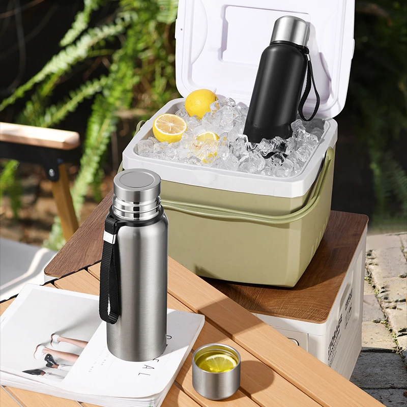 全钢大容量316不锈钢保温杯便携男女户外水壶车载双盖旅行水杯